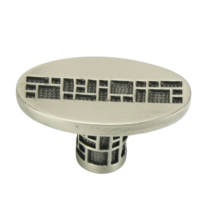 TILE OVAL KNOB; ANTIQUE NICKEL