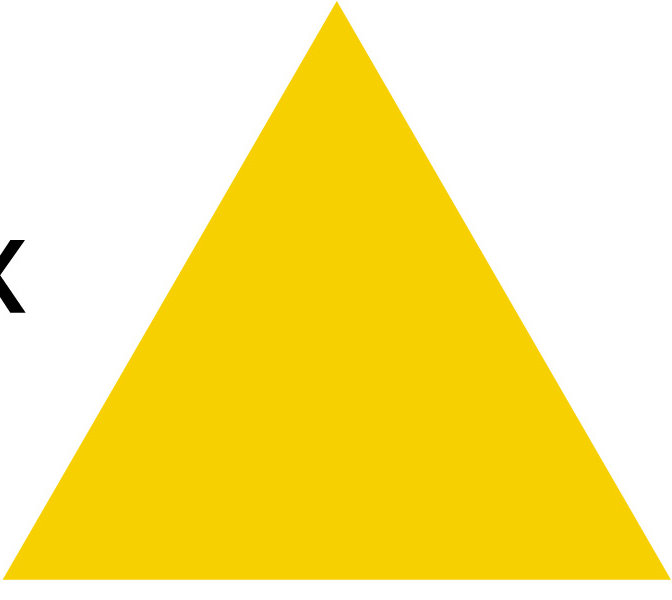 Décalcomanie murale motif triangle, H 8 po x l 8 po x P 0,01 po, Jaune clair