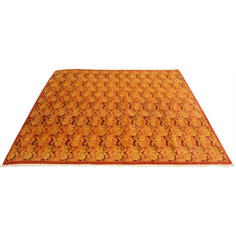 Tapis décoratif en laine noué à la main de conception unique 10 pi x 10 pi 2 po noué à la main New Age Paki
