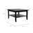 Rectangular Coffee Table with Open Shelf, 27.6x31.5 Inches, Matte Black Particle Board