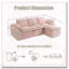 Canapé modulaire modulaire en forme de L Modern-519923026