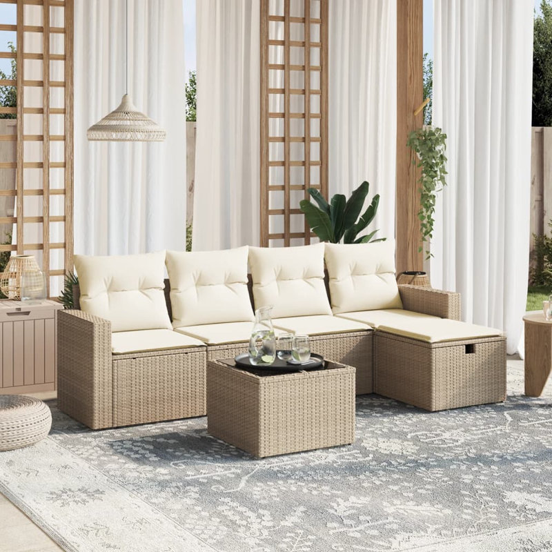 Ensemble de canapé de jardin Vidaxl beige