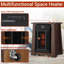 Infrared Quartz Space Heater, 1500W Electric Room Heaters For Indoor Use With Remote Control