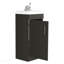 Lavabo de salle de bain, poignée en métal, armoire à une porte - noir