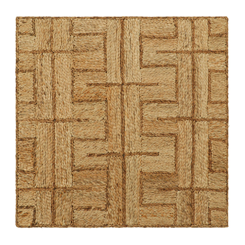 Abaca Collection Flatweave Jute Geometric Area Rug, Runner 3' x 12'