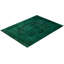 Overdyed Hand-Knotted Wool Modern-Contemporary Green Area Rug 9' 5" x 12' 9"