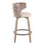 Tabouret de bar Mid-Century moderne à hauteur fixe avec pivot-708882334-708882335