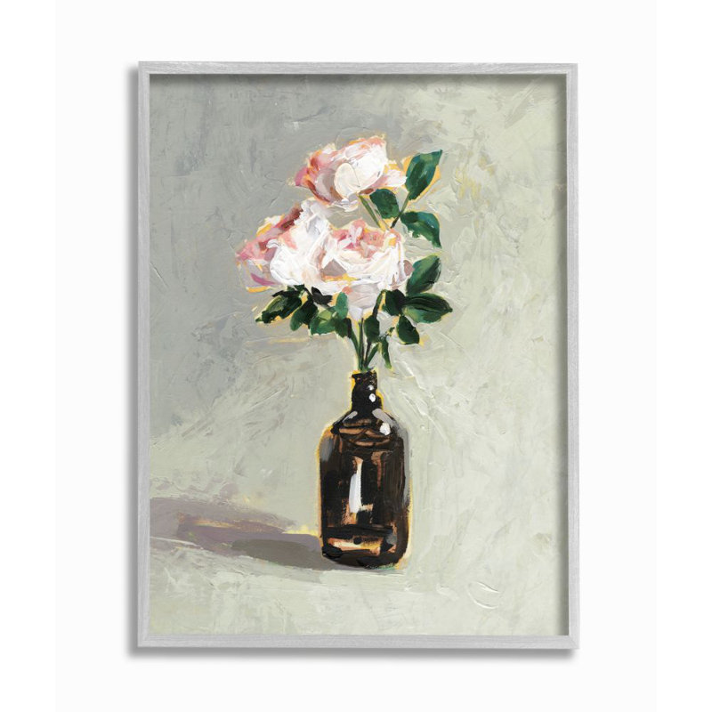 «Flower Jar Paint», impression sur toile, H 14 po x l 11 po, Estampe numérique Farmhouse