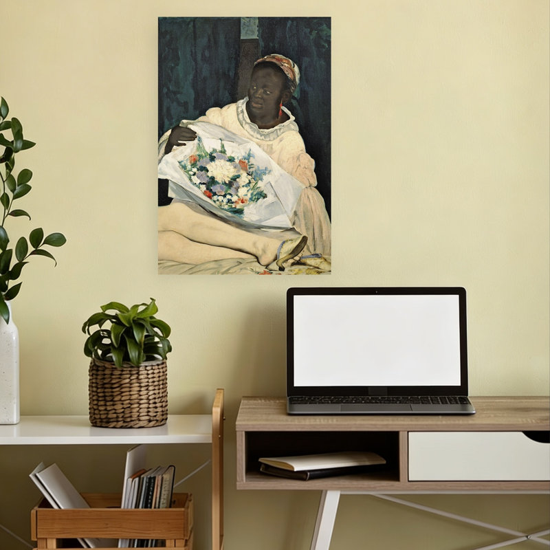 Olympia, 1863 Impressionnisme Abstrait Contemporain Chat Fleur Affiche murale, H 18 po x l 12 po