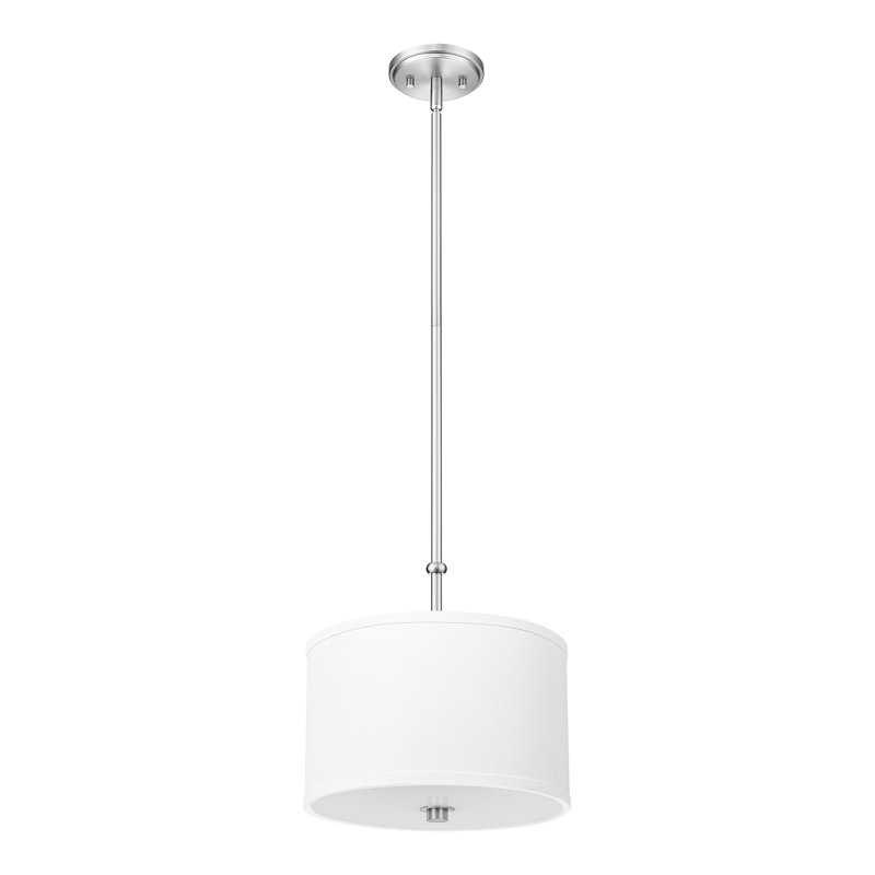 Luminaire suspendu nickel brossé 1 lumière Linden, Nickel brossé