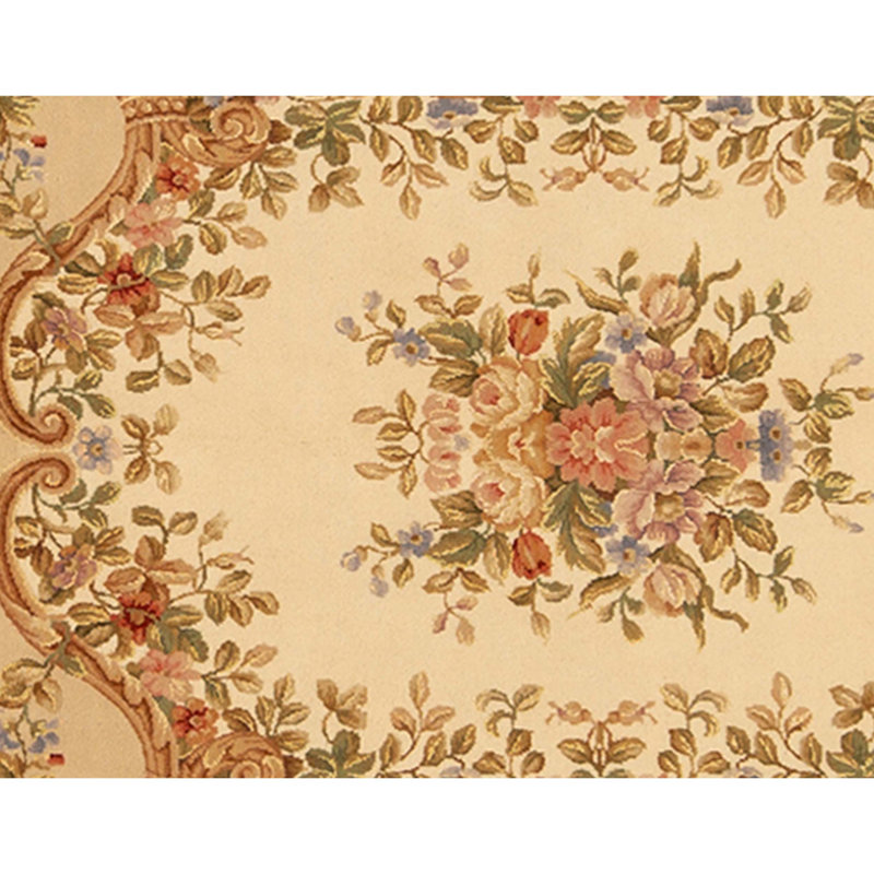 Hand Knotted Area Rug in Beige