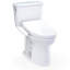 TOTO® Drake® Transitional WASHLET®+ Two-Piece Elongated 1.28 GPF TORNADO FLUSH® Toilet with S2 Bidet Seat, Cotton White - MW7863346CEG#01