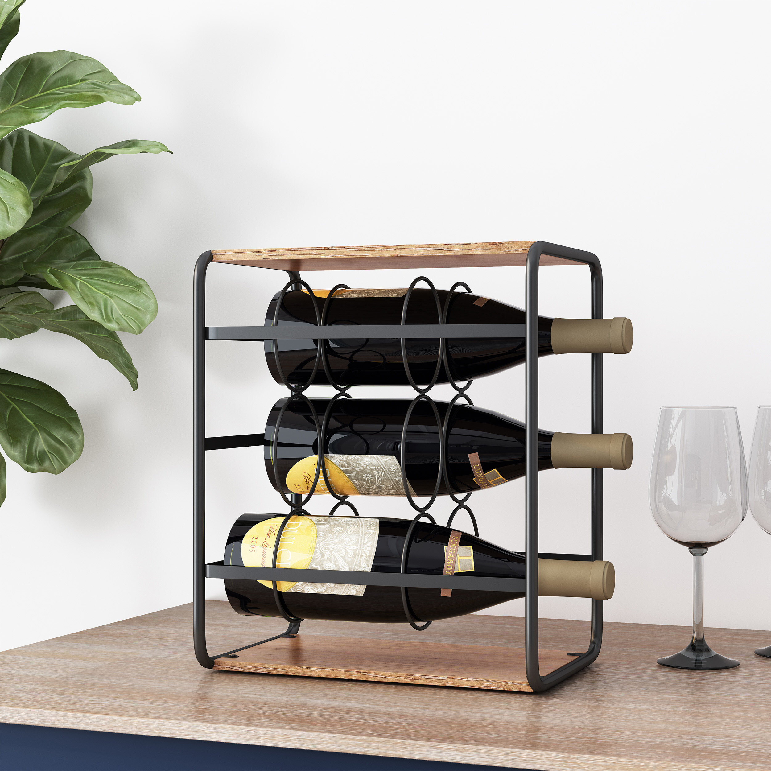 6 wine bottle outlet holder