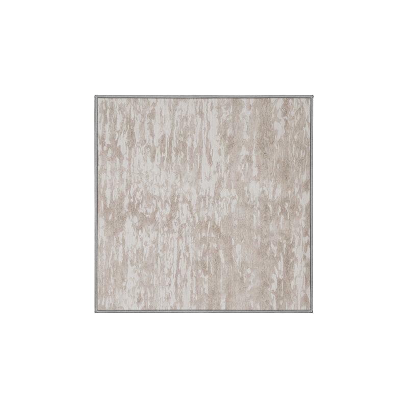 Tapis gris lavable à la machine, Carré 6 pi