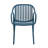 Modern Stackable Outdoor & Indoor Plastic Dining Chairs Set, Armchairs Set, Weather-Resistant, Ideal for Patios, Cafes, and Home Use, Set of 4, Grey-2037582124
