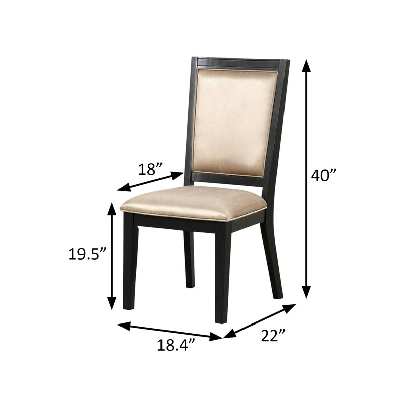 Chaise d'appoint contemporaine l 18,4 po (2 / RTC), espresso