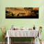 Silhouette d'animaux d'Afrique sur toile-950961863