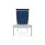 Leeward Sling Marine Grade Polymer Lay-flat Stacking Armless Long Frame Chaise with Wheels-1424787201-1424787240