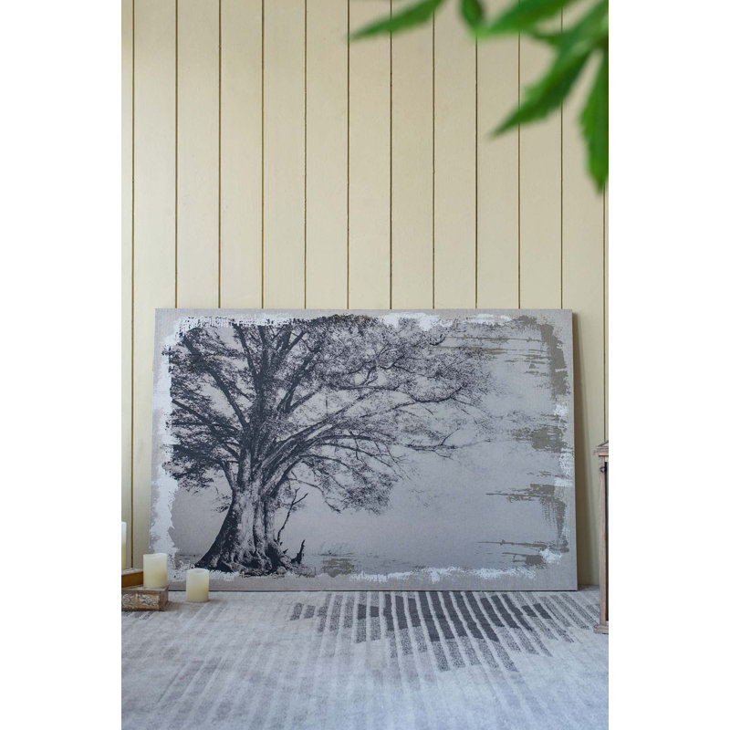 Grand abri arboricole sur toile, art mural floral de style traditionnel, pièce décorative