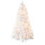 Arbre de Noël blanc 9 pi pré-éclairé avec fil mémoire - 650 lumières incandescentes chaudes, extrémités de 1930, conception à dépliage automatique, support en métal stable, arbre de Noël artificiel en PVC-1817623452