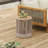 Outdoor Rattan Rope & Acacia Wood Side Table - Patio Balcony Furniture For Garden, Yard, Balcony - Weather Resistant(Iron)-1281334685