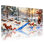 «Christmas Winter Forest Squirrels Snowy Landscape Pinecones Christmas Decor», ensemble de 3 impressions sur toile
