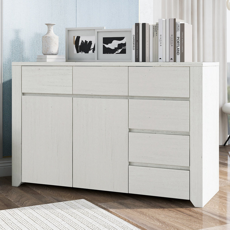 Commode à 6 tiroirs, commode de chambre à coucher, commode de chambre à coucher Kayleeonna