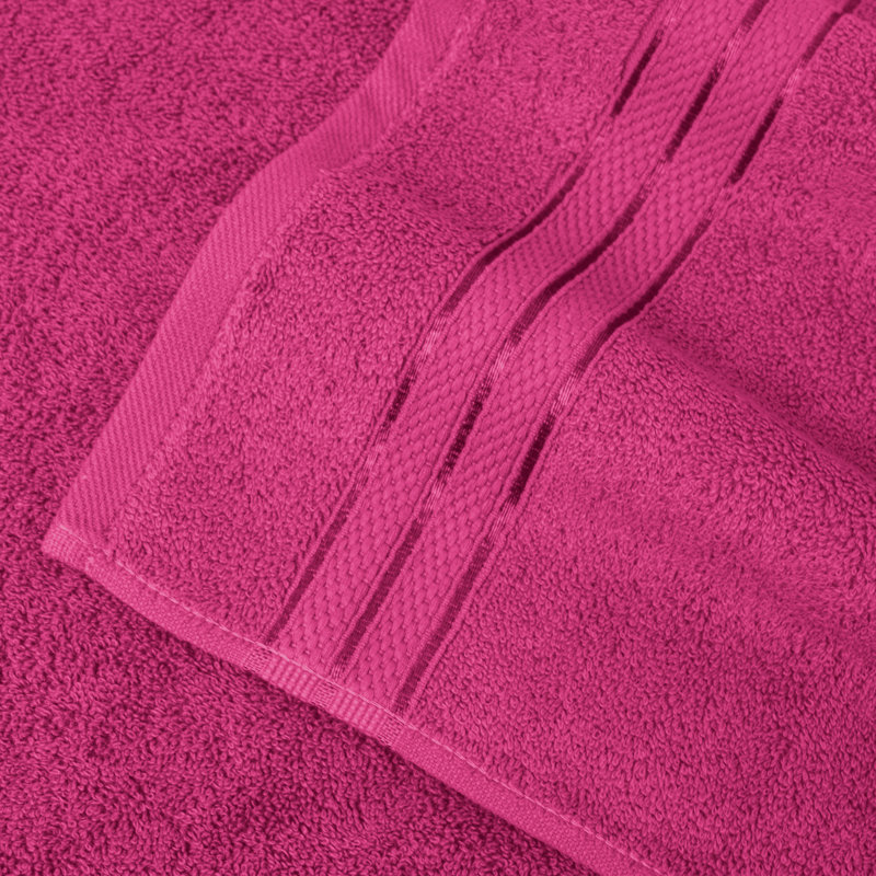Elegant Comfort 100% Turkish Cotton 4-Piece Towel Set – Ultra Soft, Highly Absorbent, Quick Dry Bathroom Towels, Hot Pink