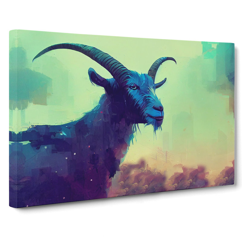 Goat Painting - Wrapped Canvas, 35cm H x 50cm W x 3cm D