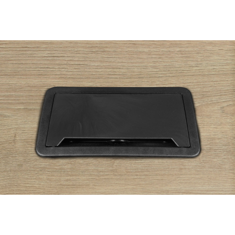 Table de conférence Nickyla Racetrack avec port de charge, Noble Oak, H 29 po x L 168 po x l 52 po