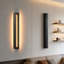 Applique murale d'extérieur moderne à DEL moderne, éclairage extérieur noir 31,5 pouces pour porche de garage avec design imperméable blanc chaud 3000K, paquet de 2