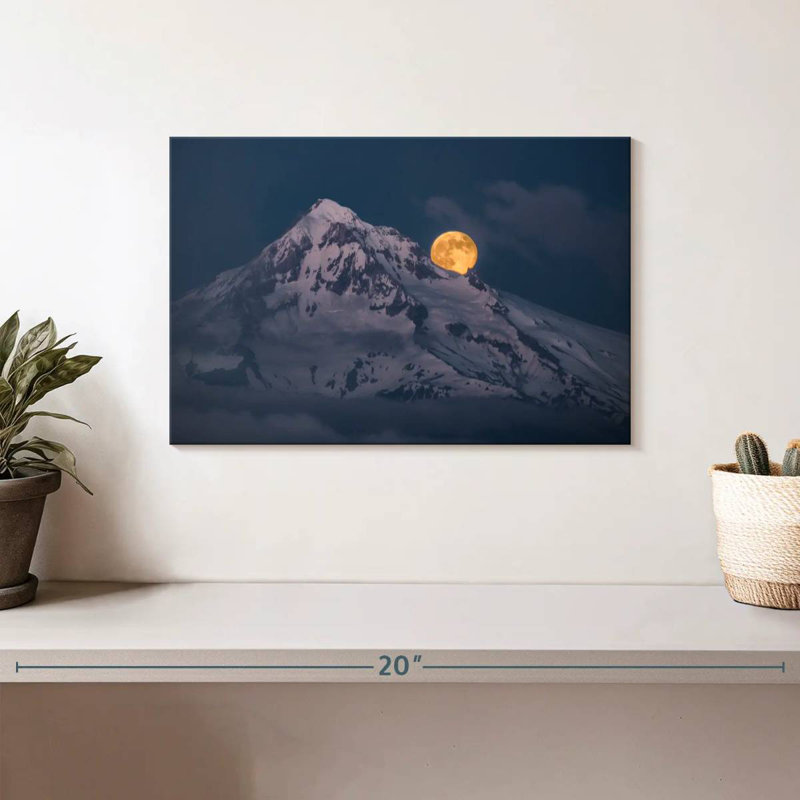 Lever de lune sur le mont Alvord, H 8 po x l 12 po