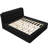 California King Size Upholstered Platform Bed, Black