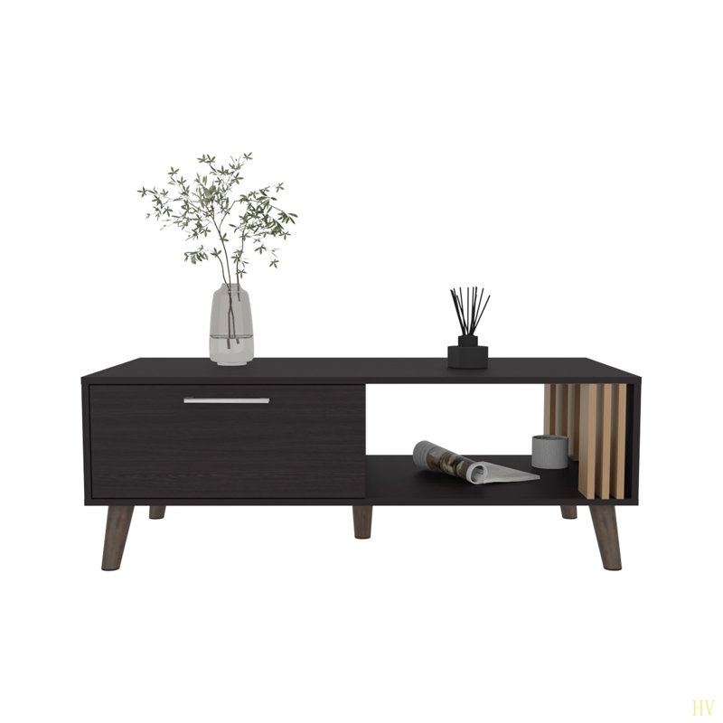 Table basse, 1 porte, 1 tablette