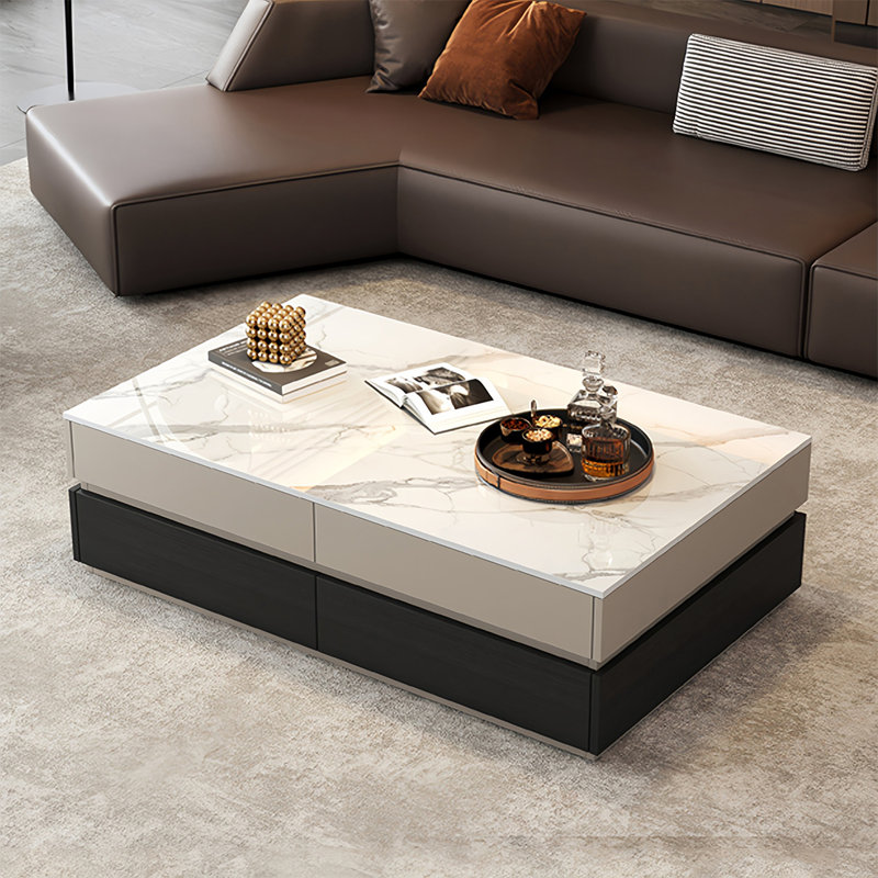 Table rectangulaire simple, H 17,7 po x L 39,4 po x l 23,6 po, Noir, noir, noir, noir