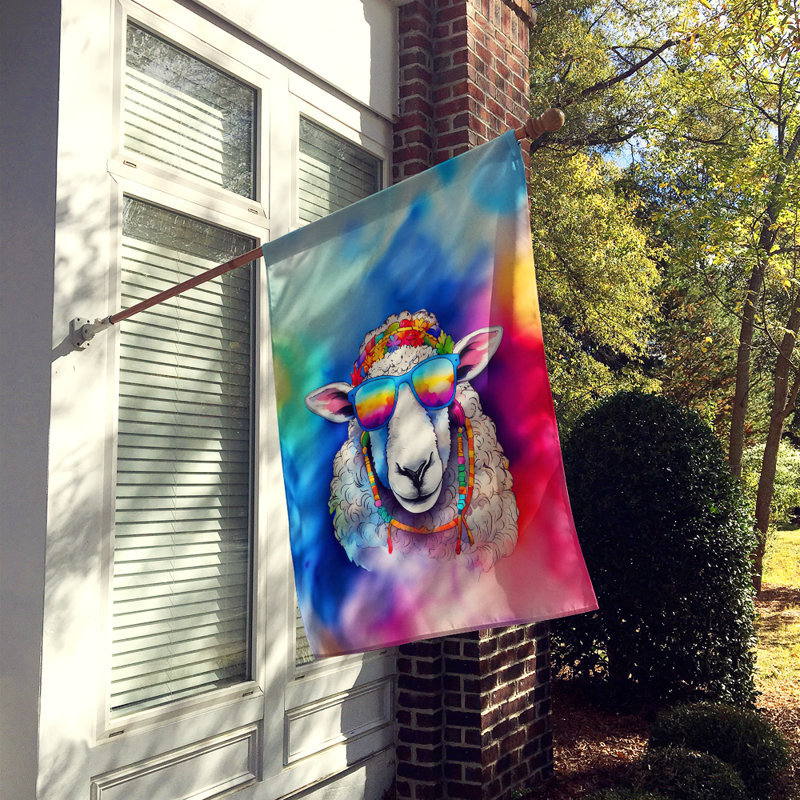 Drapeau de maison de mouton hippie