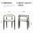 Clivia Fabric Upholstered Back Armchair Dining Chairs-826908925-826908924