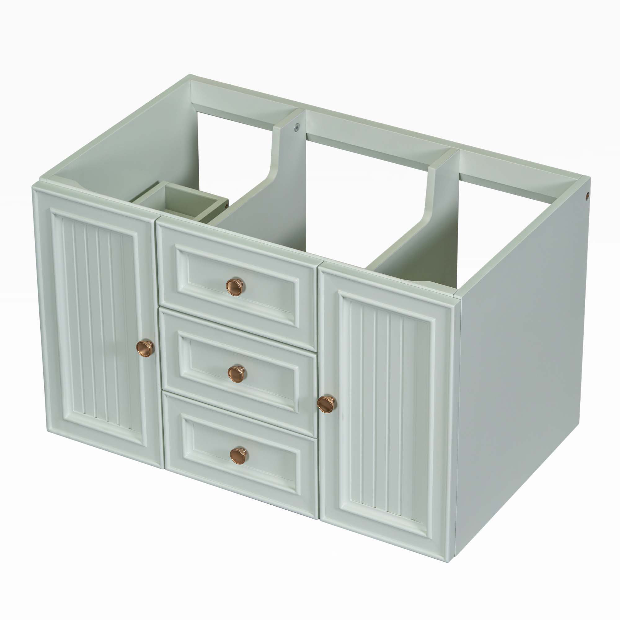 wtressa 29.3'' Wall Mounted Single Bathroom Vanity Base Only in Green ...