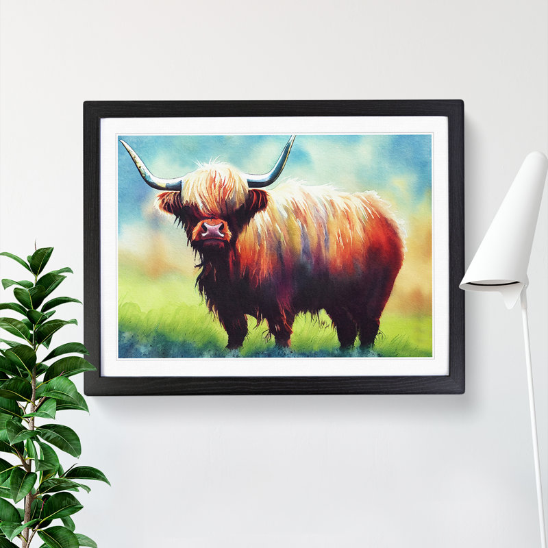 Highland Cow Vol.1 - Framed Print, Black, 46cm H x 64cm W x 2cm D