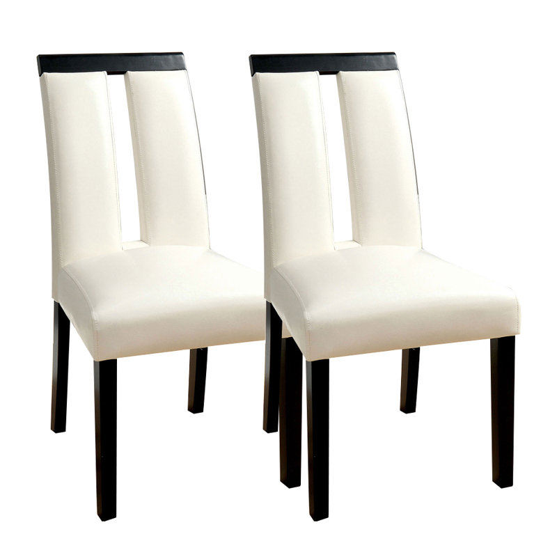 Chaise d’appoint rembourrée blanche Marcano