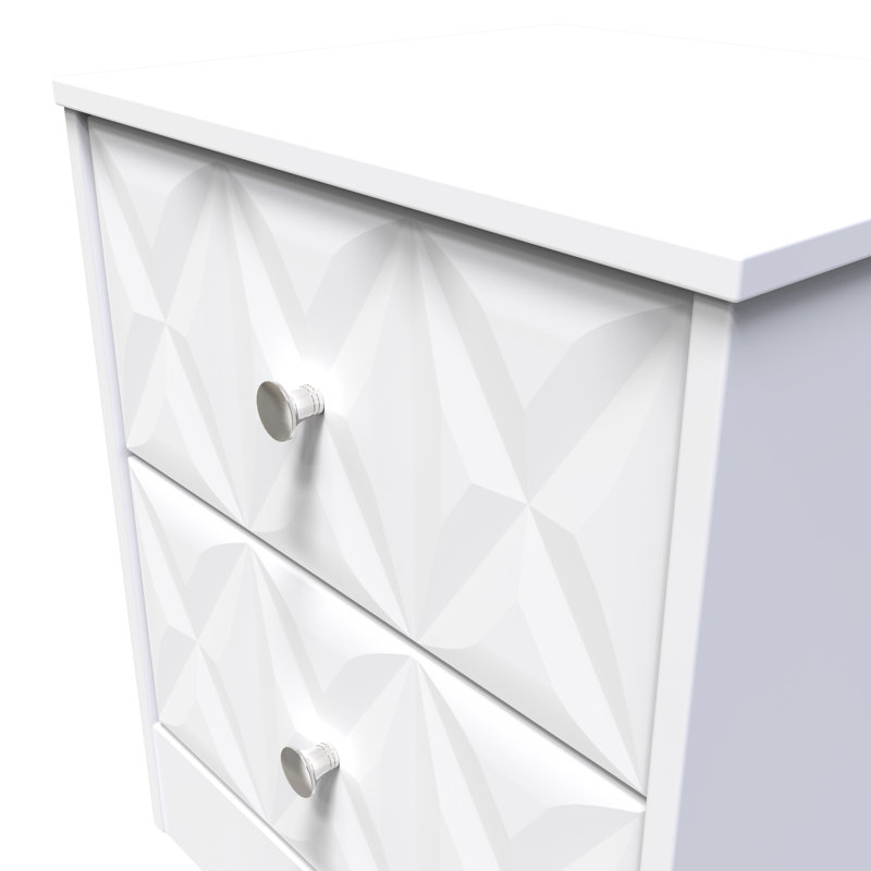 San Jose Bedside Table, White Matt