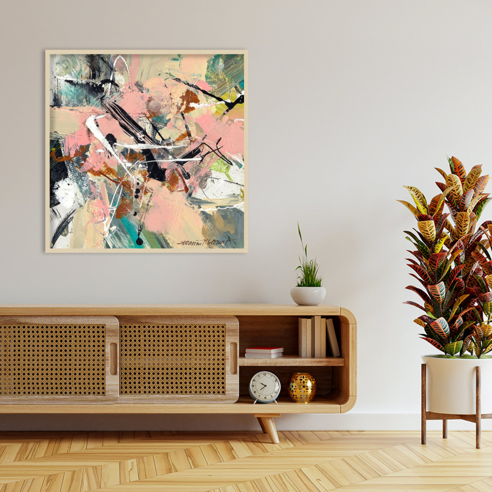 Sutter "Graceful" Print by Suzanne McCourt, 41" H x 41" W, Brown