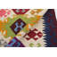 Tapis beige / rouge / vert en laine noué à la main de 3 pi 6 po x 4 pi 10 po Cedorah