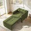 Canapé-lit convertible sans dégagement mural, fauteuil-lit extra long de 192 cm avec assise profonde, transformation facile en 2 étapes, idéal pour les petits espaces, vert-294738658