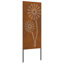 vidaXL Garden Privacy Screen Weathering Steel Partition Outdoor Decor Modern
