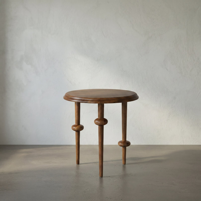 Foster Solid Wood End Table, Dark Walnut