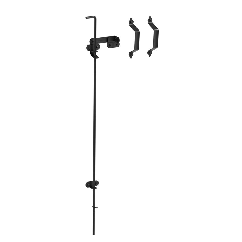 Black Steel Standard Drop Rod Gate Hardware Set