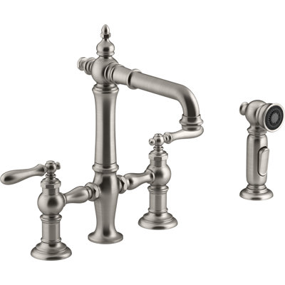 Artifacts Bridge Faucet with Side Spray