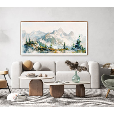 Mountains, Watercolor North Cascades National Park Poster, Landscape Wall Art, Bedroom Wall Art