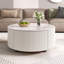 Table basse ronde moderne mobile avec roulettes-960676303